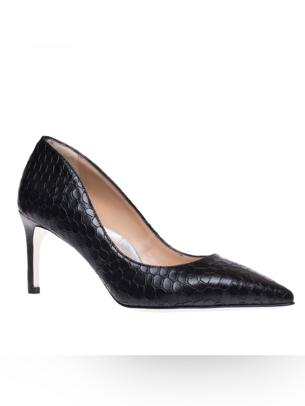Ron White Cindy Lou Pump Croc Embossed in Onyx Sz: 39.5 / 9